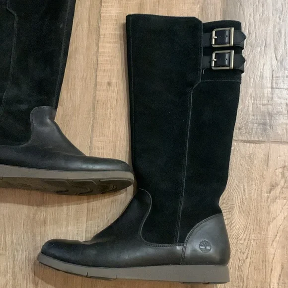 Timberland women’s 8 1/2 suede & leather tall boots - Picture 4 of 11